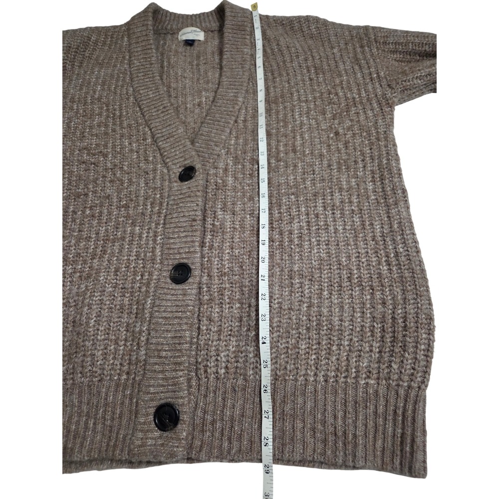 Universal Thread Womens Oversized Ribbed Cardigan Sweater Taupe Marl Medium - Picture 8 of 10